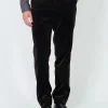Favourbrook Chocolate Brown Velvet Cotton Flat Front Dress Trouser- Trousers | Suits