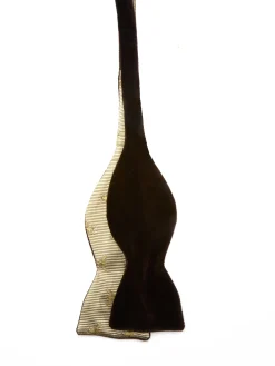 Favourbrook Chocolate Brown Velvet with Gold Bees Contrast Large Party Bow Tie- Bow Ties