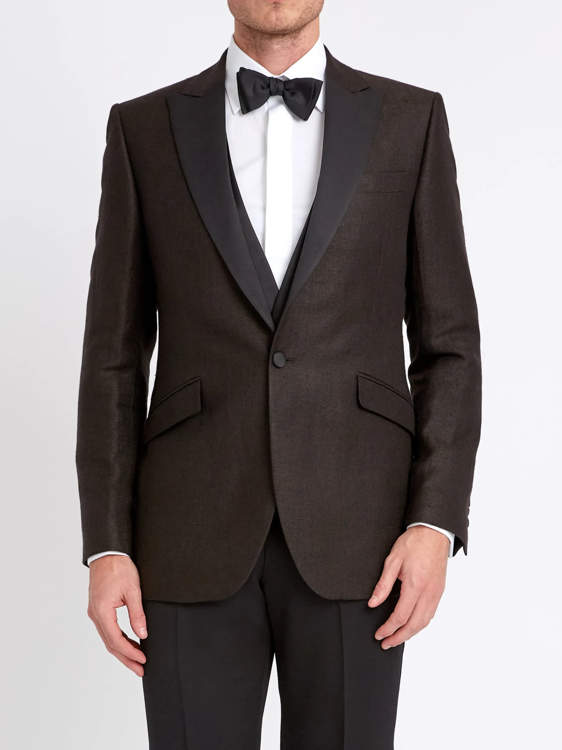 Favourbrook Cigar Black Randwick Unlined Dinner Jacket- Occasionwear | Dinner Jackets