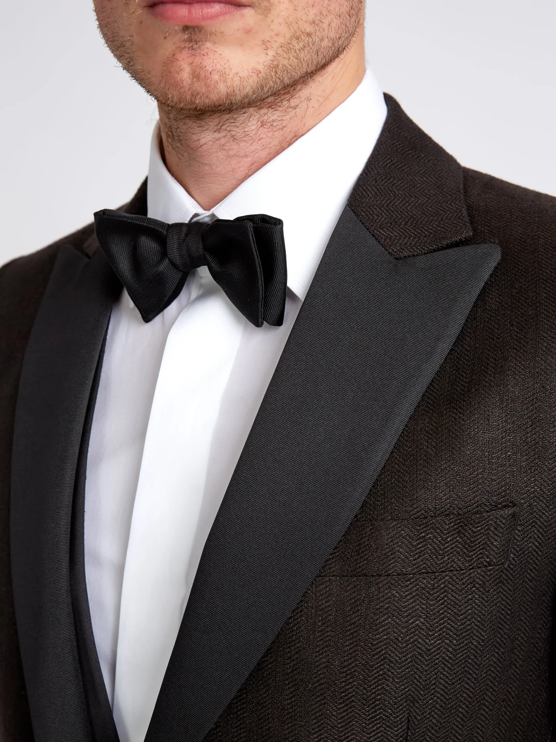 Favourbrook Cigar Black Randwick Unlined Dinner Jacket- Occasionwear | Dinner Jackets