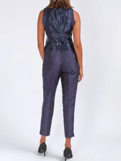 Favourbrook Cigarette Trousers Ink Silk Douppion-Women Eveningwear | Eveningwear