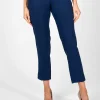 Favourbrook Cigarette Trousers Navy Evering Linen-Women Trousers & Jumpsuits | Trousers