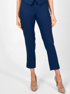 Favourbrook Cigarette Trousers Navy Evering Linen-Women Trousers & Jumpsuits | Trousers