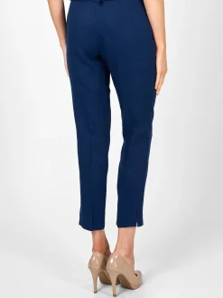 Favourbrook Cigarette Trousers Navy Evering Linen-Women Trousers & Jumpsuits | Trousers