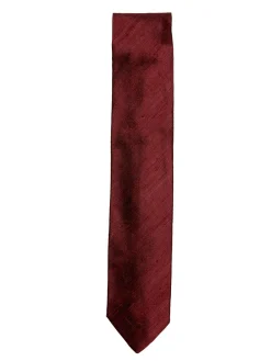 Favourbrook Claret Douppion Silk Tie- Ties