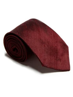 Favourbrook Claret Douppion Silk Tie- Ties