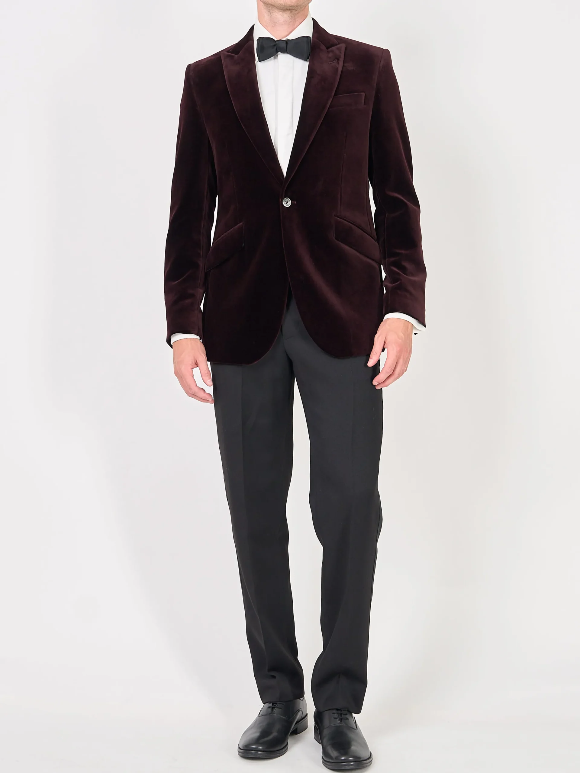 Favourbrook Claret Velvet Cotton Newport Jacket- Velvet Jackets | Dinner Jackets