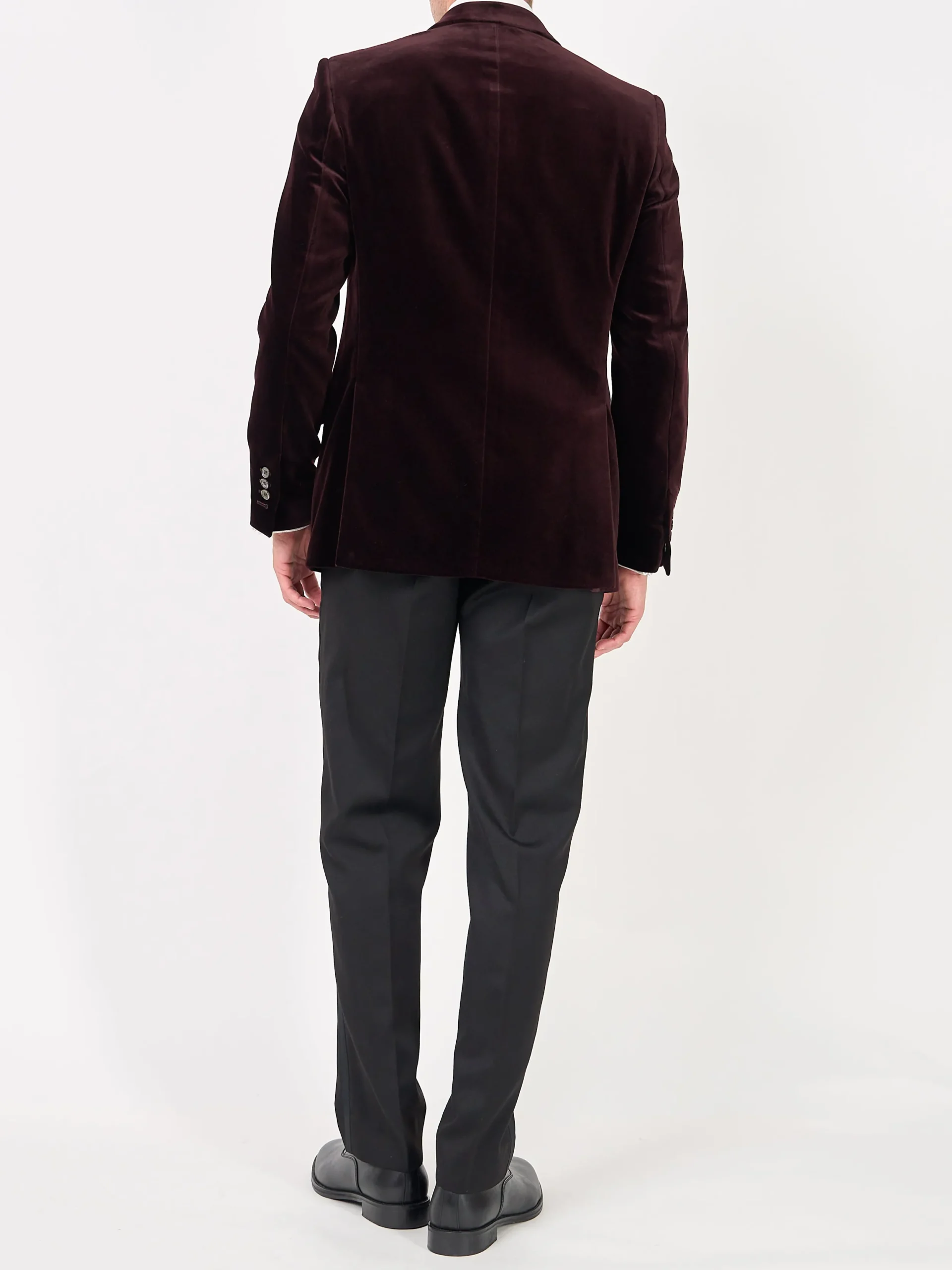 Favourbrook Claret Velvet Cotton Newport Jacket- Velvet Jackets | Dinner Jackets