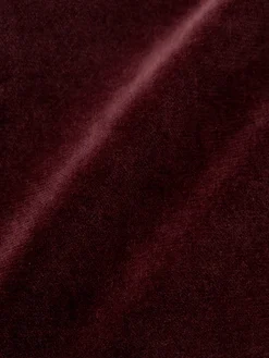 Favourbrook Claret Velvet Cotton Single Breasted 6 Button Piped Waistcoat- Waistcoats | Single Breasted Waistcoats