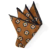Favourbrook Copper Clivedon Silk Pocket Square- Pocket Squares