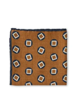 Favourbrook Copper Clivedon Silk Pocket Square- Pocket Squares