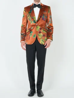 Favourbrook Copper Regency Velvet Newport Jacket- Velvet Jackets | Dinner Jackets