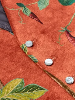 Favourbrook Copper Regency Velvet Single Breasted 6 Button Waistcoat- Single Breasted Waistcoats | Waistcoats