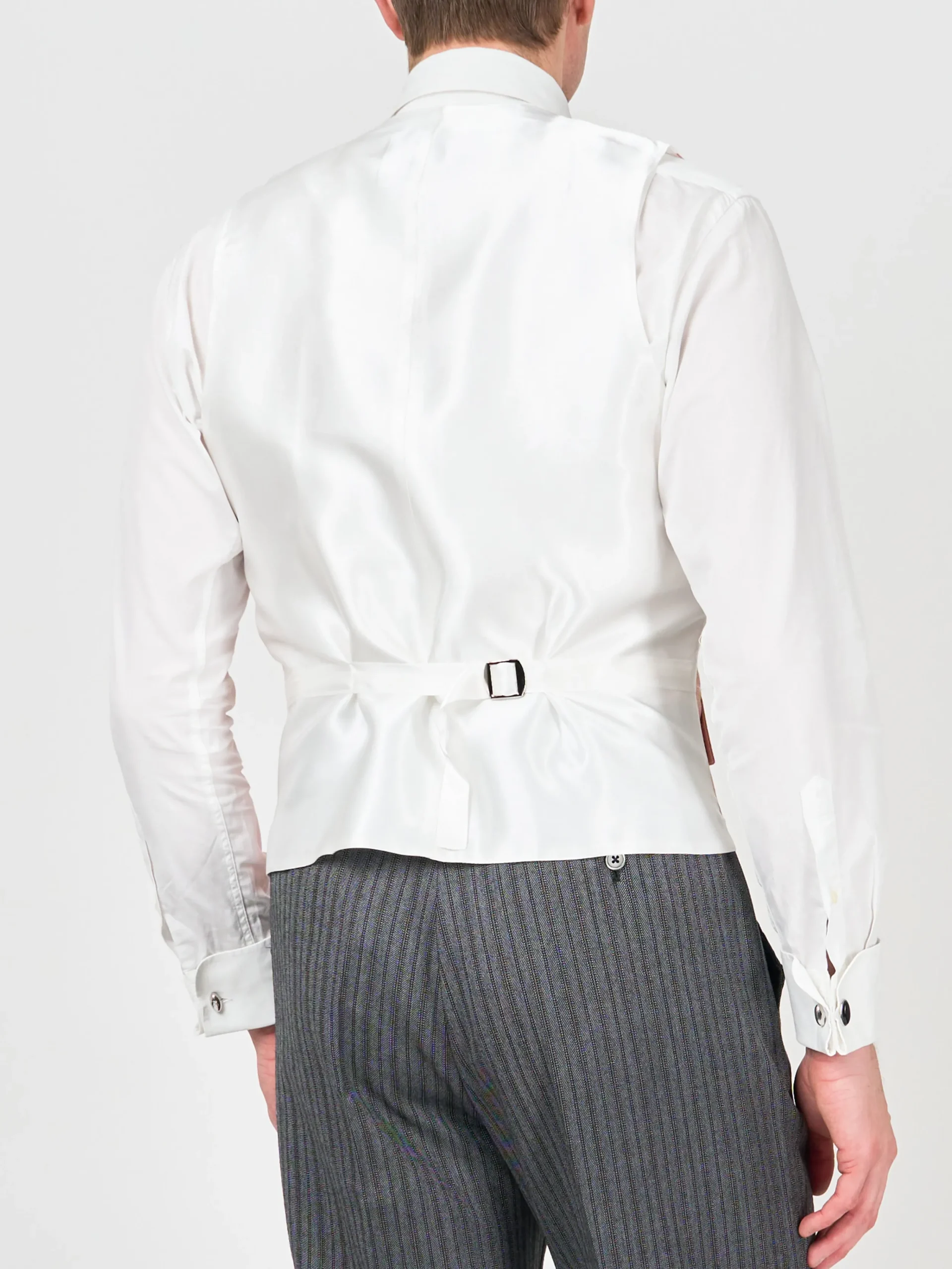 Favourbrook Coral Culcross Linen Double Breasted 8 Button Shawl Lapel Waistcoat- Groomswear | Waistcoats