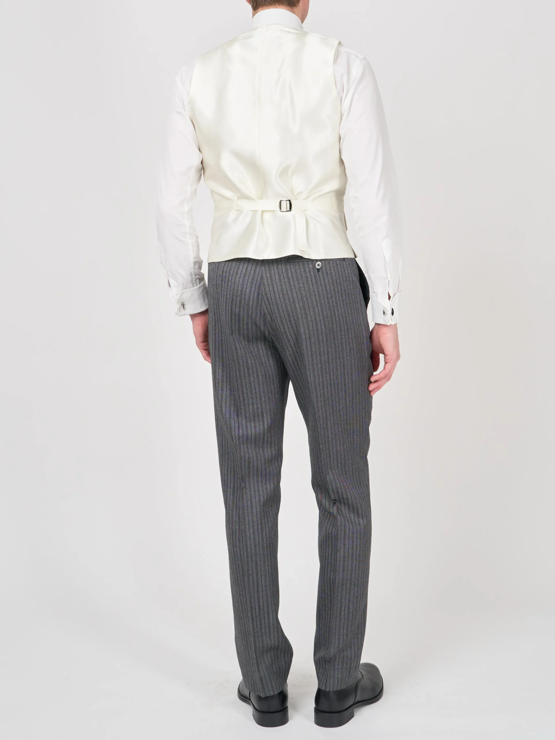Favourbrook Cream Gabardine Wool Double Breasted 8 Button Shawl Lapel Waistcoat- Groomswear | Waistcoats