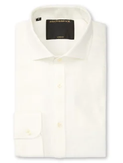 Favourbrook Cream Haston Cutaway Collar Shirt- Shirts