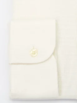 Favourbrook Cream Haston Cutaway Collar Shirt- Shirts
