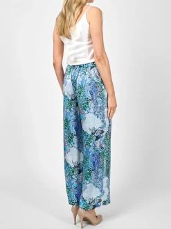 Favourbrook Cruise Trousers Blue Dharma Silk Satin-Women Eveningwear | Eveningwear