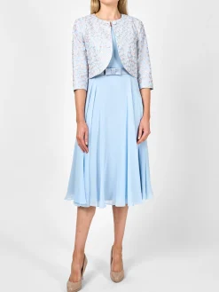 Favourbrook Davina Jacket Pale Blue Cosgrove Crease Resist Linen-Women Mother Of The Bride | Short Jackets