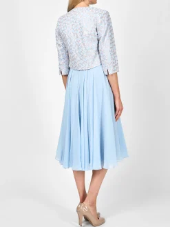 Favourbrook Davina Jacket Pale Blue Cosgrove Crease Resist Linen-Women Mother Of The Bride | Short Jackets