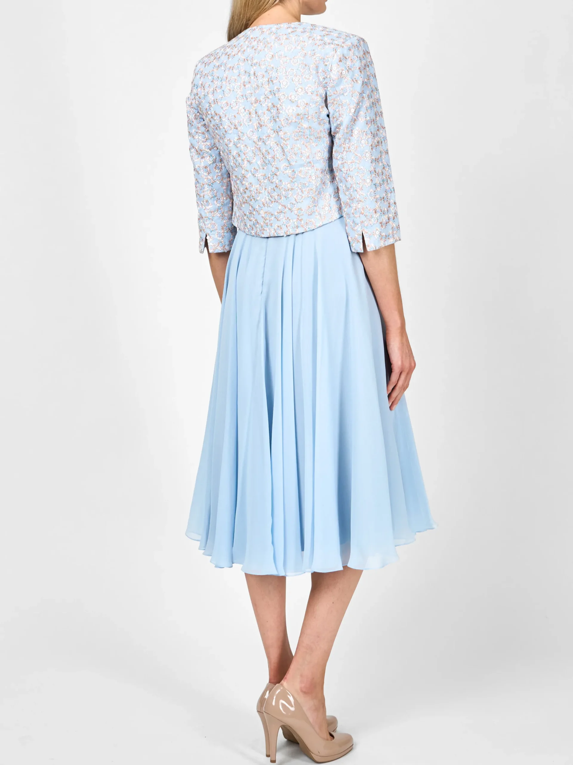 Favourbrook Davina Jacket Pale Blue Cosgrove Crease Resist Linen-Women Mother Of The Bride | Short Jackets