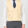 Favourbrook Dukes Yellow Double Breasted 8 Button Shawl Lapel Waistcoat- Waistcoats | Shawl Lapel Waistcoats
