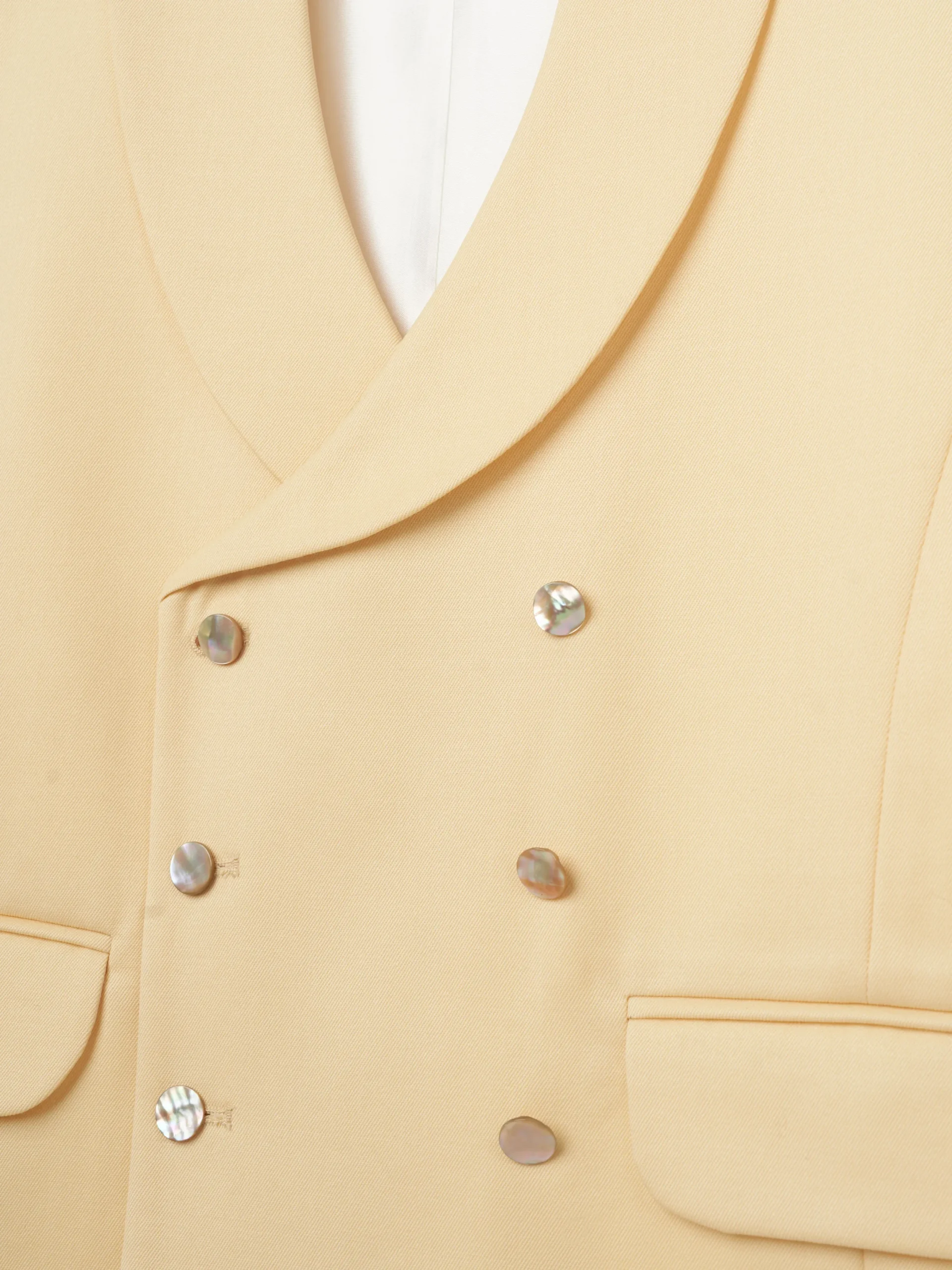 Favourbrook Dukes Yellow Double Breasted 8 Button Shawl Lapel Waistcoat- Waistcoats | Shawl Lapel Waistcoats