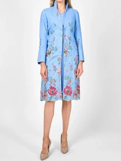 Favourbrook Eton Coat Pale Blue Glemham Crease Resist Linen-Women Jackets & Coats | Mother Of The Bride