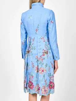 Favourbrook Eton Coat Pale Blue Glemham Crease Resist Linen-Women Jackets & Coats | Mother Of The Bride