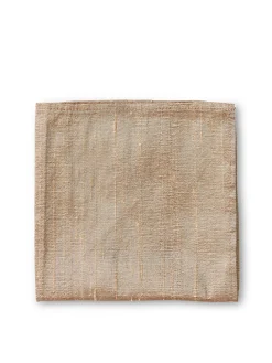 Favourbrook Fawn Douppion Silk Pocket Square- Pocket Squares