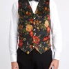Favourbrook Film Noir Lady Kristina Cotton Single Breasted 6 Button Waistcoat- Waistcoats | Single Breasted Waistcoats