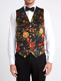Favourbrook Film Noir Lady Kristina Cotton Single Breasted 6 Button Waistcoat- Waistcoats | Single Breasted Waistcoats