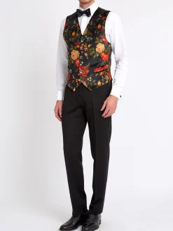 Favourbrook Film Noir Lady Kristina Cotton Single Breasted 6 Button Waistcoat- Waistcoats | Single Breasted Waistcoats