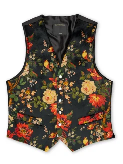 Favourbrook Film Noir Lady Kristina Cotton Single Breasted 6 Button Waistcoat- Waistcoats | Single Breasted Waistcoats