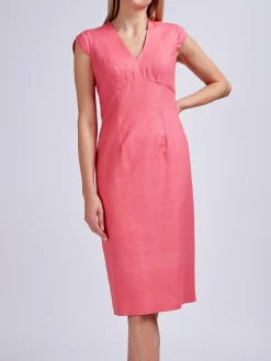 Favourbrook Florence Dress Strawberry Katmandu Silk Tasar-Women Dresses