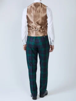 Favourbrook Forest Green Plain Wool Double Breasted 8 Button Shawl Lapel Waistcoat- Groomswear | Waistcoats