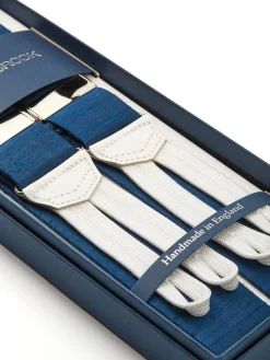 Favourbrook French Navy Douppion Silk Braces- Braces