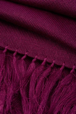 Favourbrook Fushia Mesh Silk Scarf- Scarves & Cravats