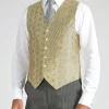 Favourbrook Gold Bees Silk Single Breasted 6 Button Waistcoat- Waistcoats | Royal Ascot Waistcoats