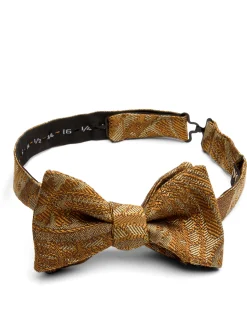 Favourbrook Gold Heathcote Paisley Cotton/Silk Bow Tie- Bow Ties