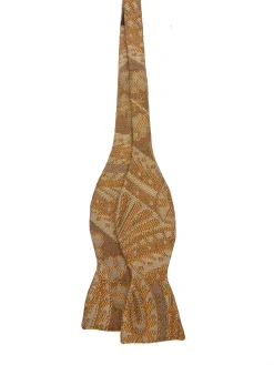 Favourbrook Gold Heathcote Paisley Cotton/Silk Bow Tie- Bow Ties