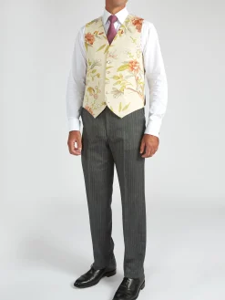 Favourbrook GP Linen Single Breasted 6 Button Waistcoat- Waistcoats | Wedding Waistcoats