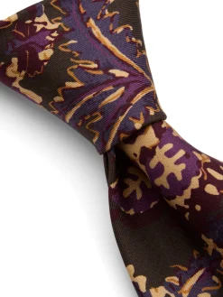 Favourbrook Green / Purple Charleston Silk Tie- Ties