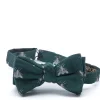 Favourbrook Green & Silver Silk Bees Bow Tie- Bow Ties