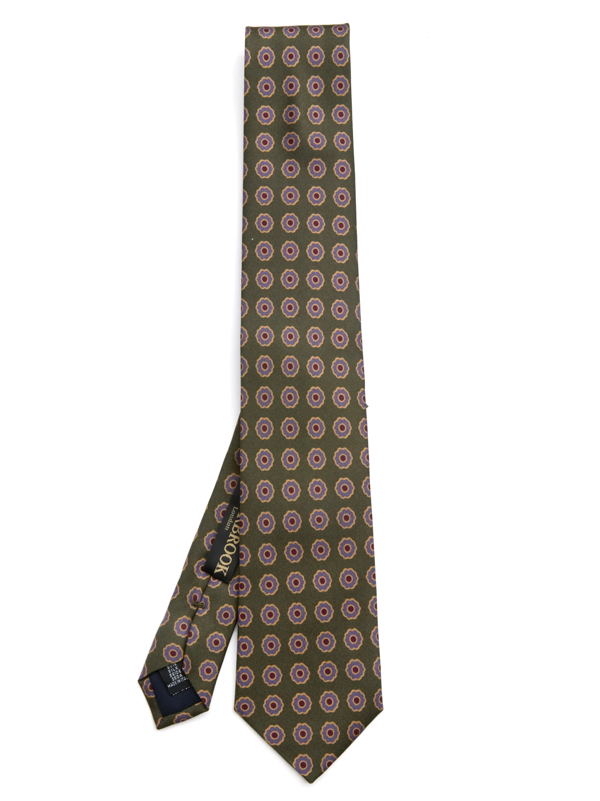 Favourbrook Green Firle Silk Tie- Ties
