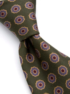 Favourbrook Green Firle Silk Tie- Ties