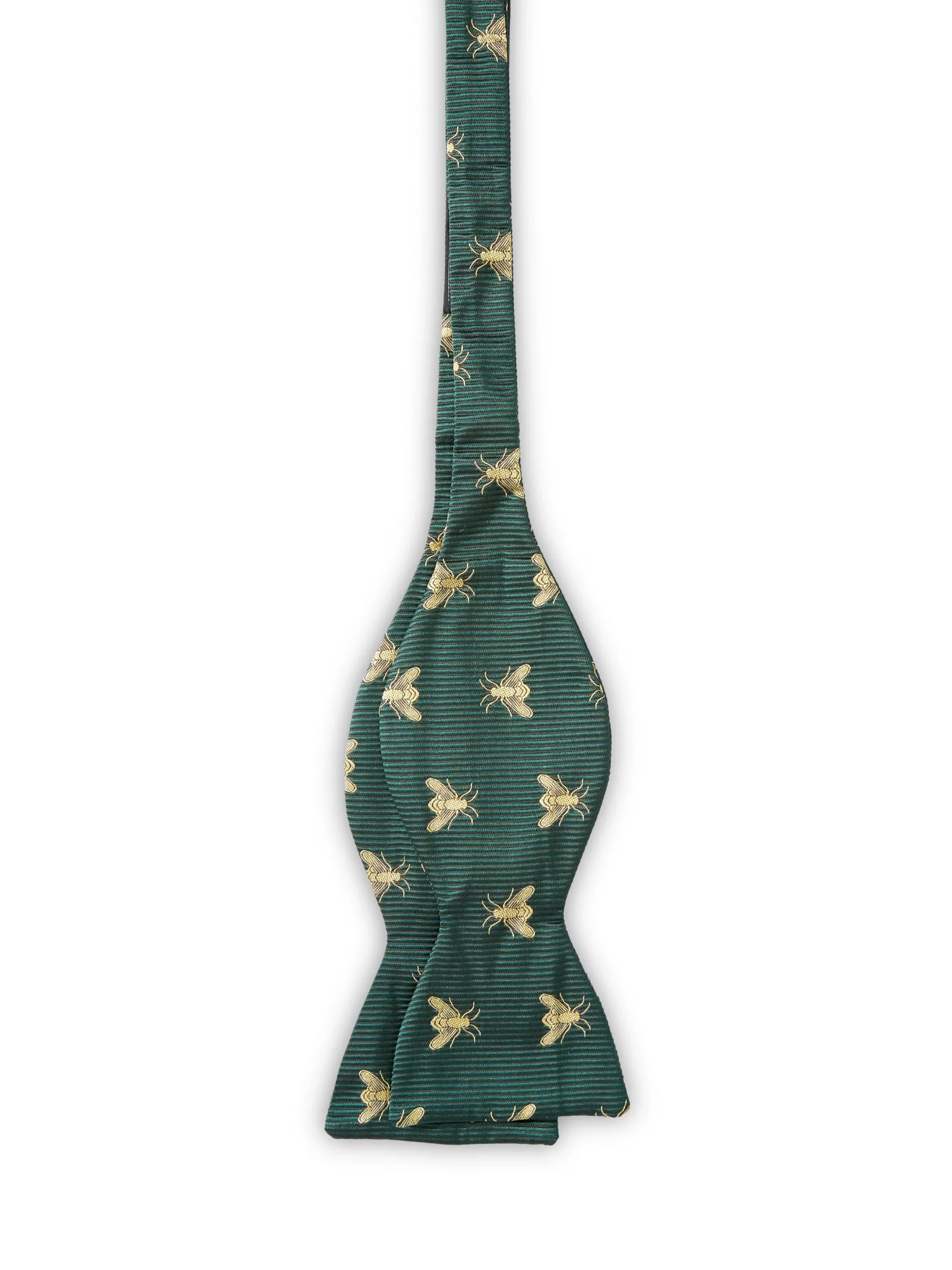 Favourbrook Green Gold Bees Silk Large Party Bow Tie- Bow Ties