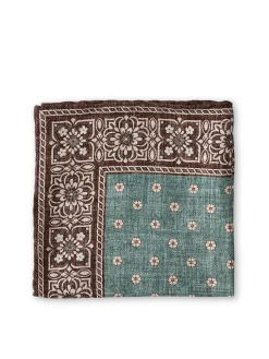 Favourbrook Green Osterley Silk Pocket Square- Pocket Squares