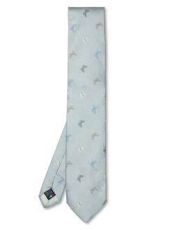 Favourbrook Grey Butterfly Silk Tie- Ties