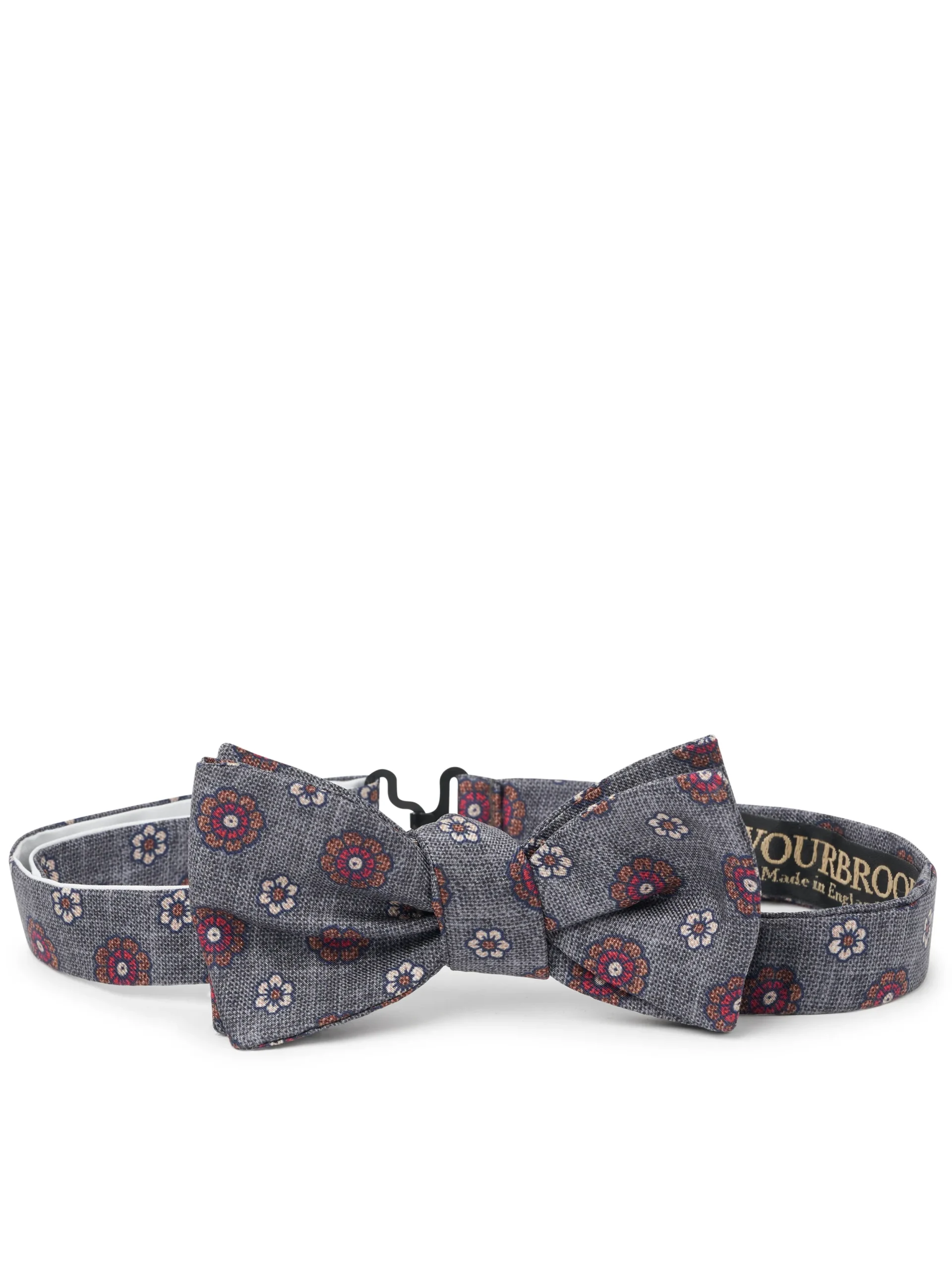 Favourbrook Grey Chartwell Silk Bow Tie- Bow Ties